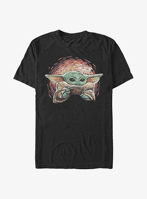 Star Wars The Mandalorian Child Sipping Stars T-Shirt