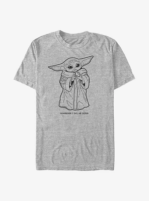 Star Wars The Mandalorian Wherever I Go Child T-Shirt