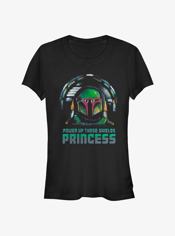 Star Wars The Mandalorian Power Up Princess Girls T-Shirt
