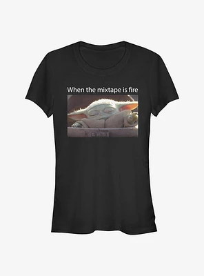 Star Wars The Mandalorian Child Fire Mixtape Girls T-Shirt