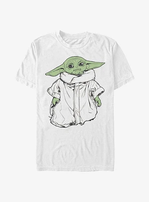 Star Wars The Mandalorian Child Drawing T-Shirt