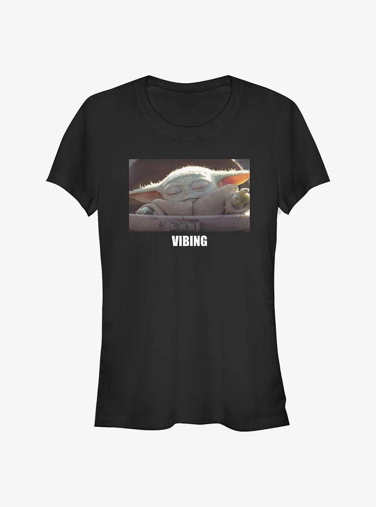 Star Wars The Mandalorian Child Vibing Girls T-Shirt