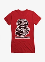 Cobra Kai Black And White Logo Hash Brown Girls T-Shirt