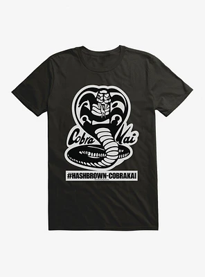 Cobra Kai Black And White Logo Hash Brown T-Shirt