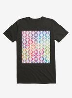 Geometric Fractal Triangles Bubblegum Rain T-Shirt
