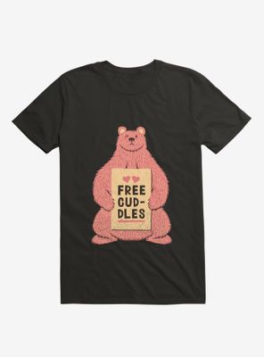 Cute Bear Free Cuddles Pink T-Shirt