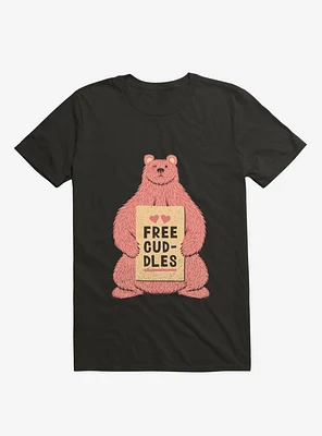 Cute Bear Free Cuddles Pink T-Shirt