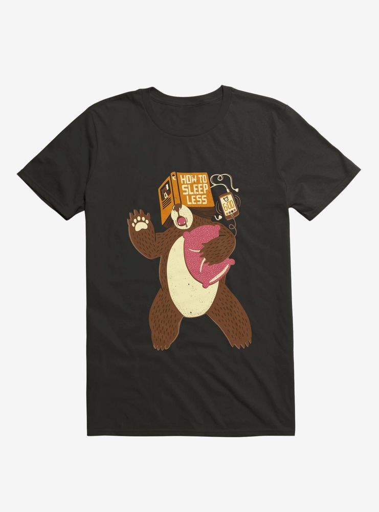 How to Sleep Less Book Brown T-Shirt