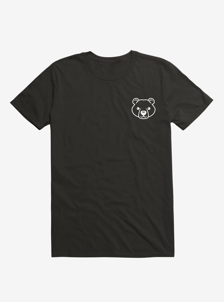 Bear Black and White Minimalist Pictogram T-Shirt