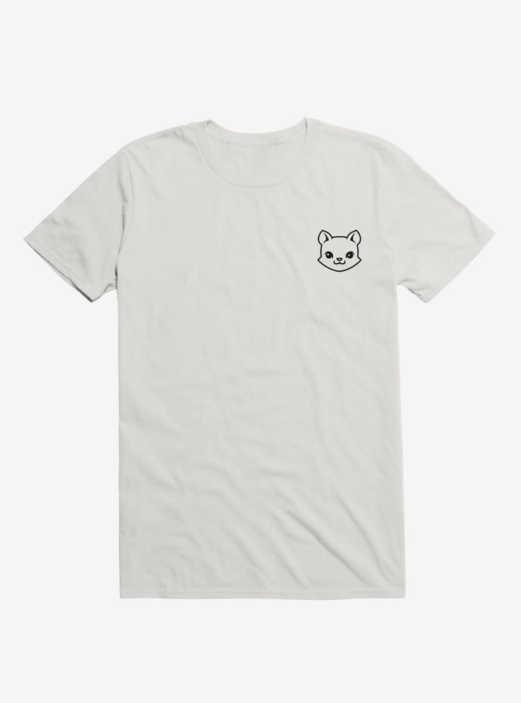 Cat Black and White Minimalist Pictogram T-Shirt