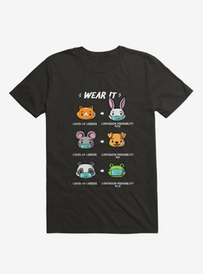 How To Wear A Face Mask Animals Cute T-Shirt