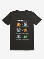 How To Wear A Face Mask Animals Cute T-Shirt