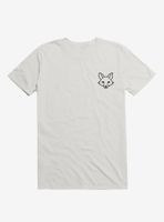 Fox Black and White Minimalist Pictogram T-Shirt