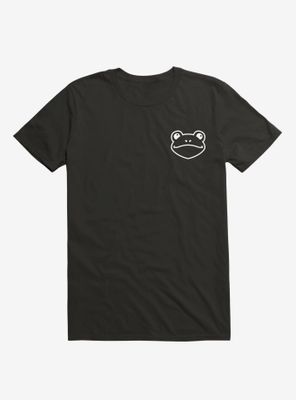 Frog Black and White Minimalist Pictogram - T-Shirt