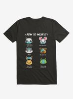 How Not To Wear A Face Mask Animals Cute Funny T-Shirt