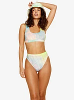 Dippin Daisys Festival Swim Top Candy Tie Dye