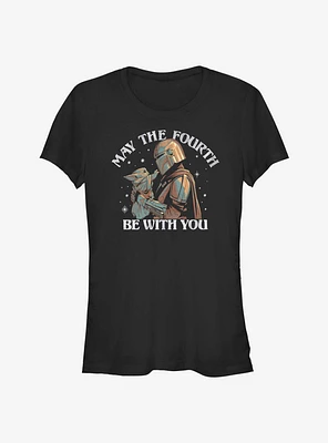 Star Wars The Mandalorian Fourth Be With You Girls T-Shirt