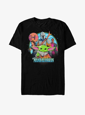 Star Wars The Mandalorian Bright Art Team T-Shirt