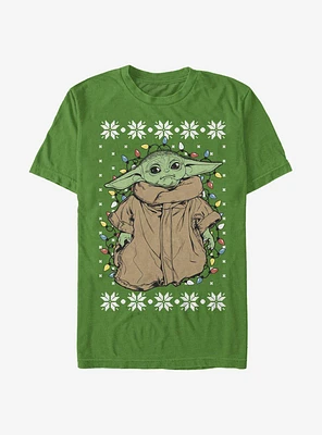 Star Wars The Mandalorian Christmas Lights Child T-Shirt