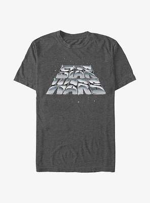 Star Wars Chrome Slant Logo T-Shirt