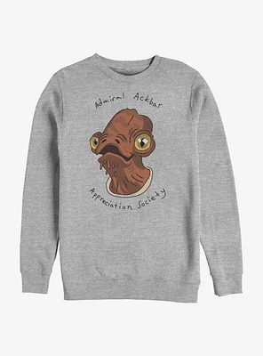 Star Wars Admiral Ackbar Crew Sweatshirt