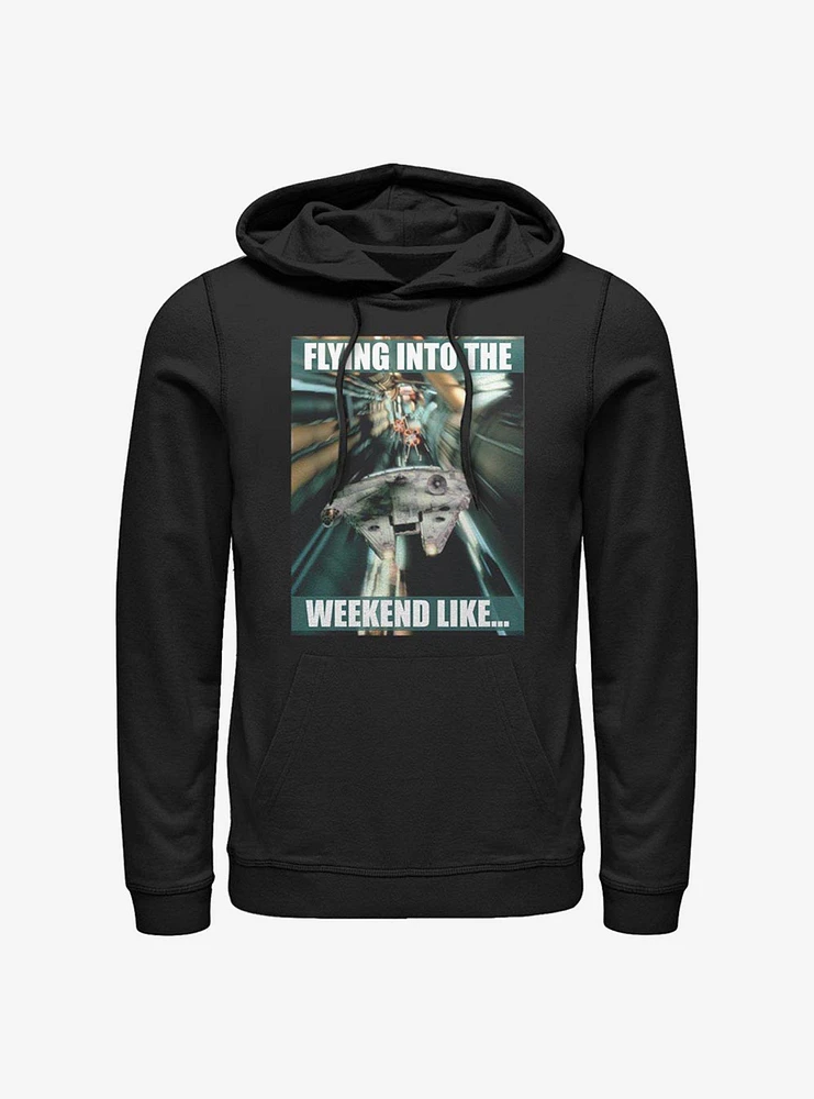 Star Wars Flying Into The Weekend Hoodie