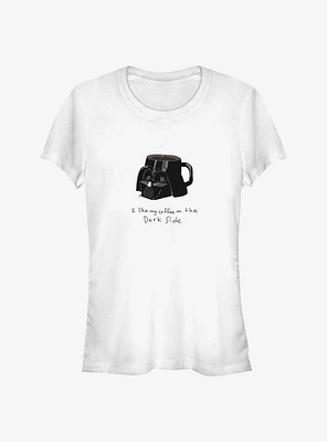 Star Wars Coffee On The Dark Side Girls T-Shirt