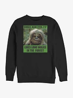 Star Wars Likes Long Walks Crew Sweatshirt