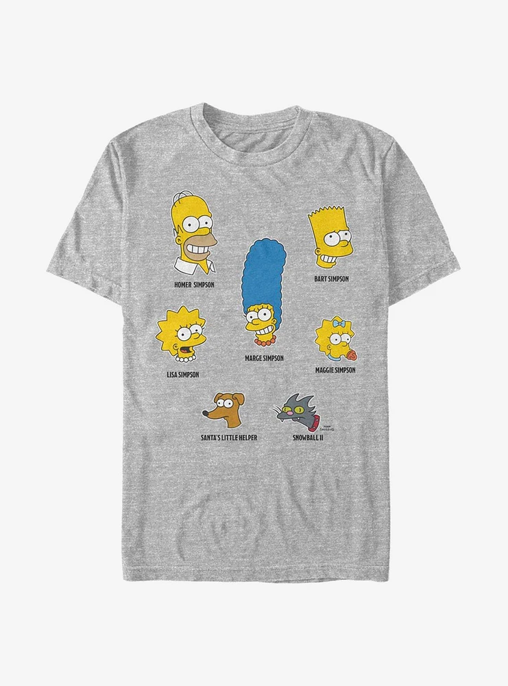 The Simpsons Family Faces T-Shirt