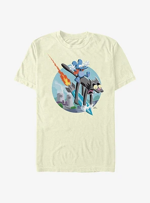 The Simpsons Itchy Scratchy Ride Missile T-Shirt