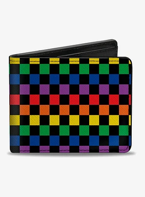 Checker Rainbow Multi Bifold Wallet
