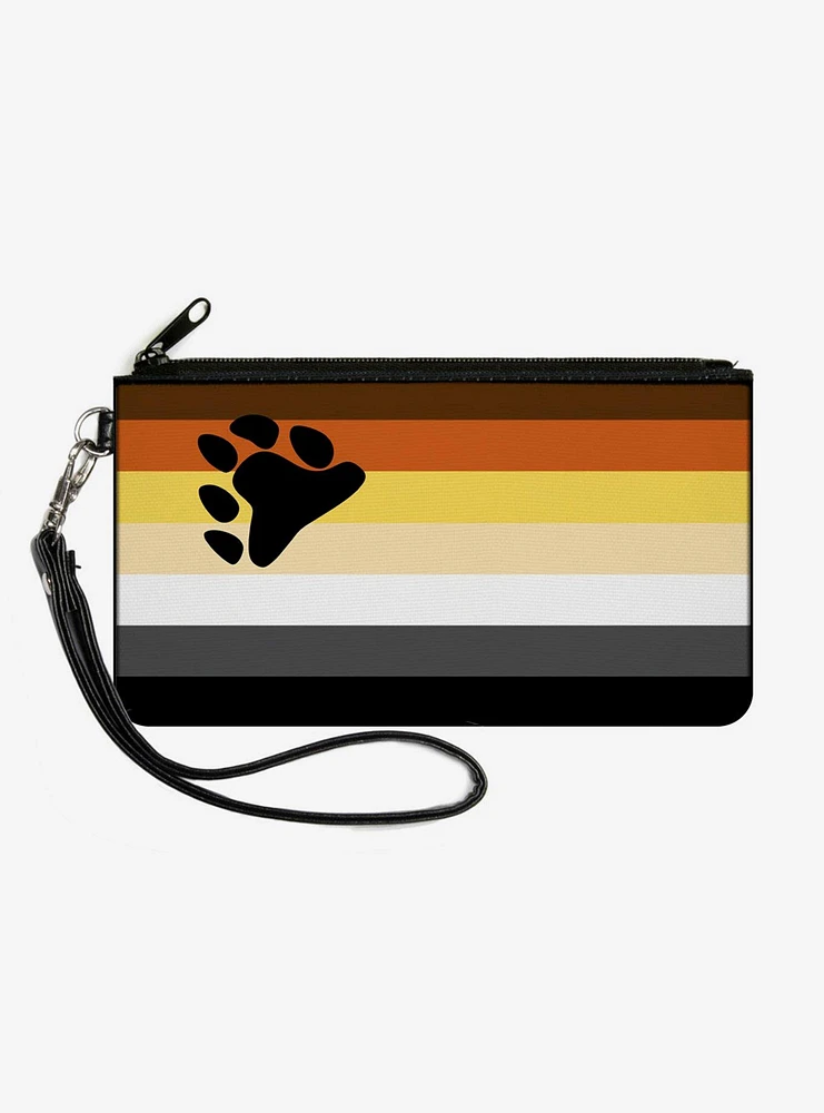 Bear Flag Canvas Zip Clutch Wallet