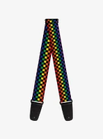 Checker Rainbow Guitar Strap