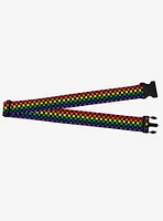 Checker Rainbow Luggage Strap