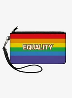 Equality Stripe Canvas Zip Clutch Wallet