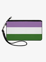 Genderqueer Flag Canvas Zip Clutch Wallet