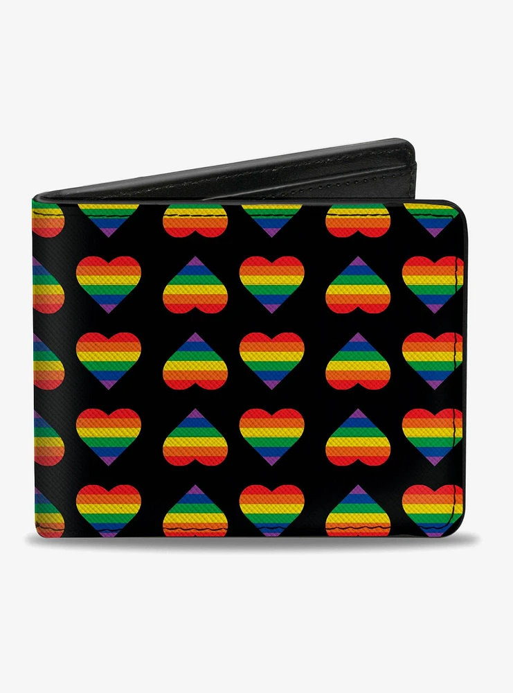 Rainbow Hearts Bifold Wallet