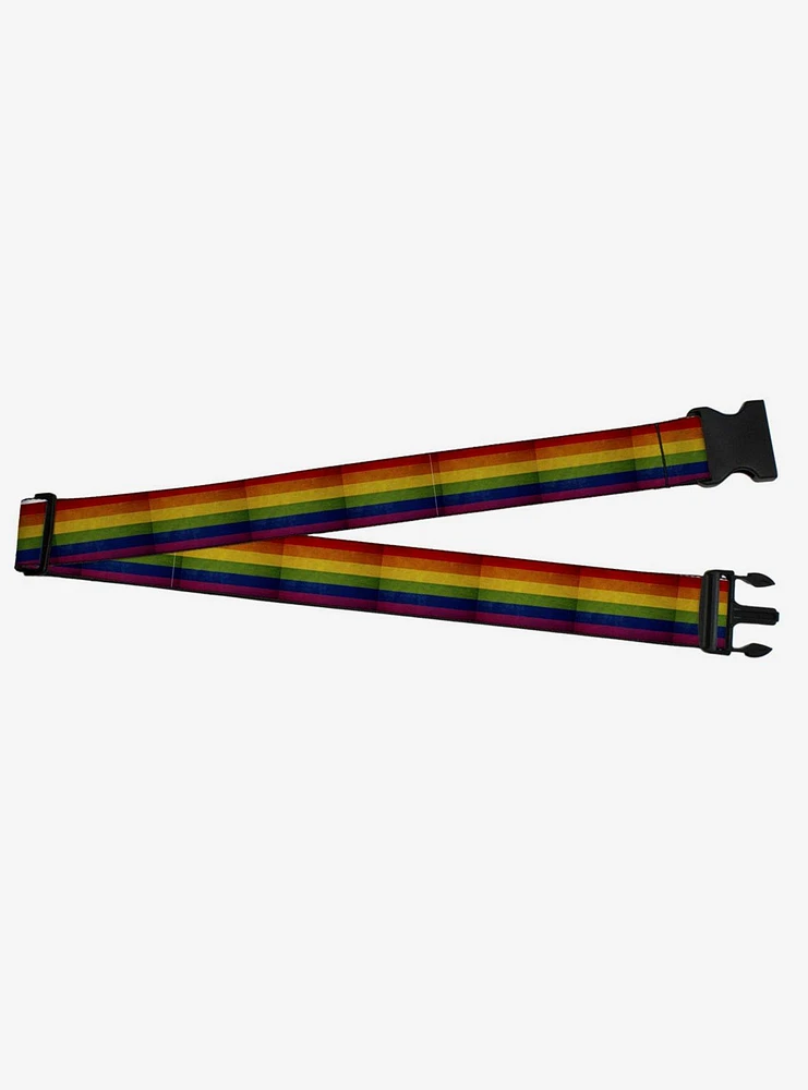 Weathered Rainbow Pride Flag Luggage Strap