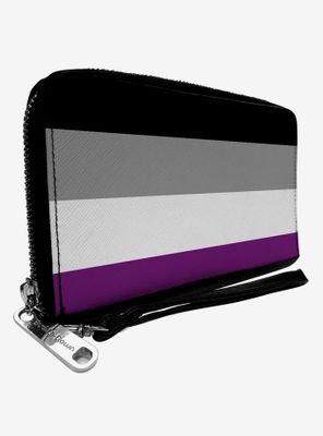 Asexual Flag Zip Around Wallet