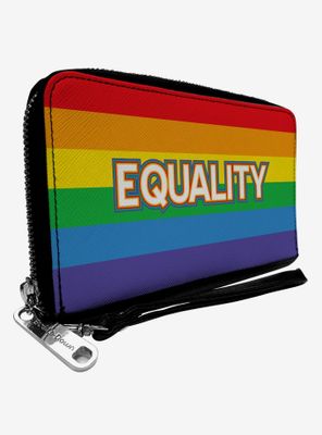 Equality Stripe Zip Around Wallet