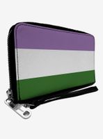 Genderqueer Flag Zip Around Wallet