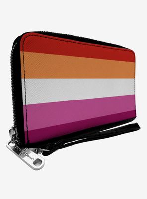 Lesbian Flag Zip Around Wallet