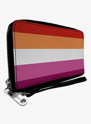 Lesbian Flag Zip Around Wallet