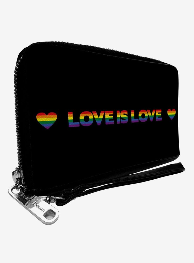 Love is Love Heart Zip Around Wallet