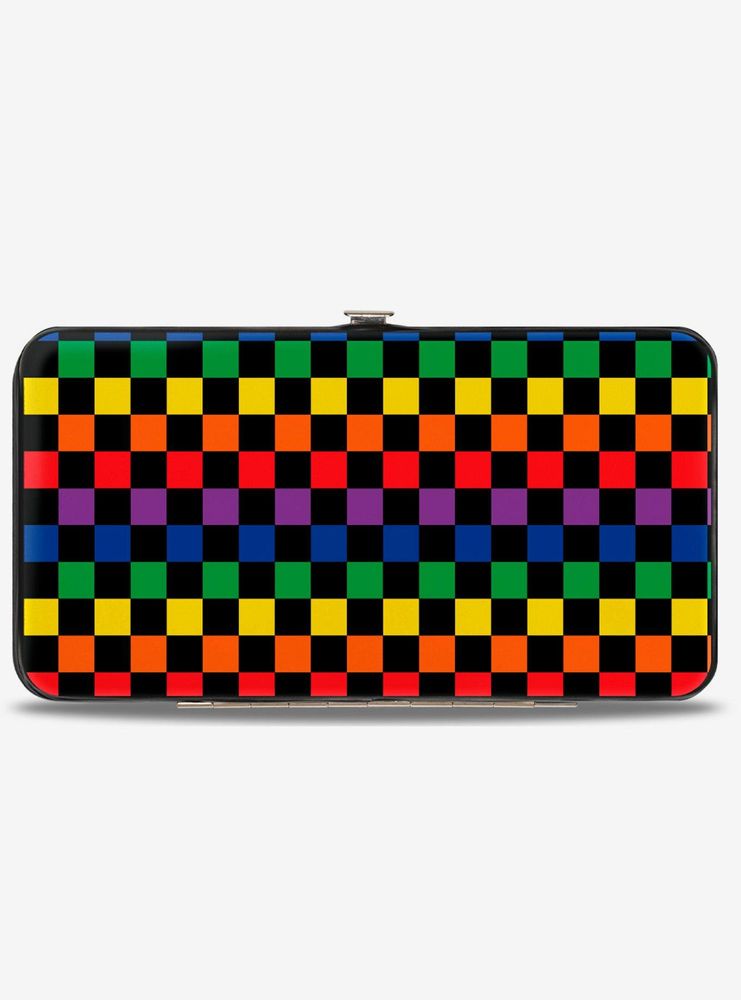 Checker Rainbow Multi Hinged Wallet