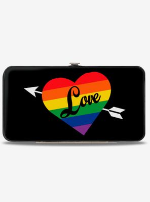 Love Rainbow Stripe Hinged Wallet