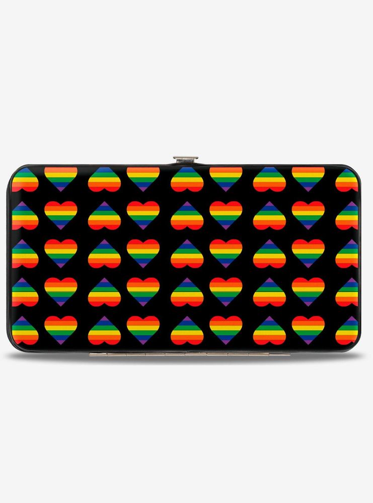 Rainbow Hearts Hinged Wallet