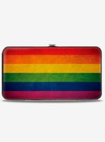 Weathered Rainbow Pride Flag Hinged Wallet
