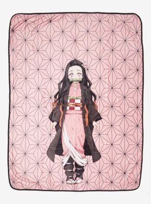 Demon Slayer: Kimetsu No Yaiba Pink Nezuko Throw Blanket