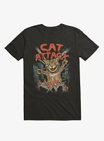 Cat Attack Black T-Shirt